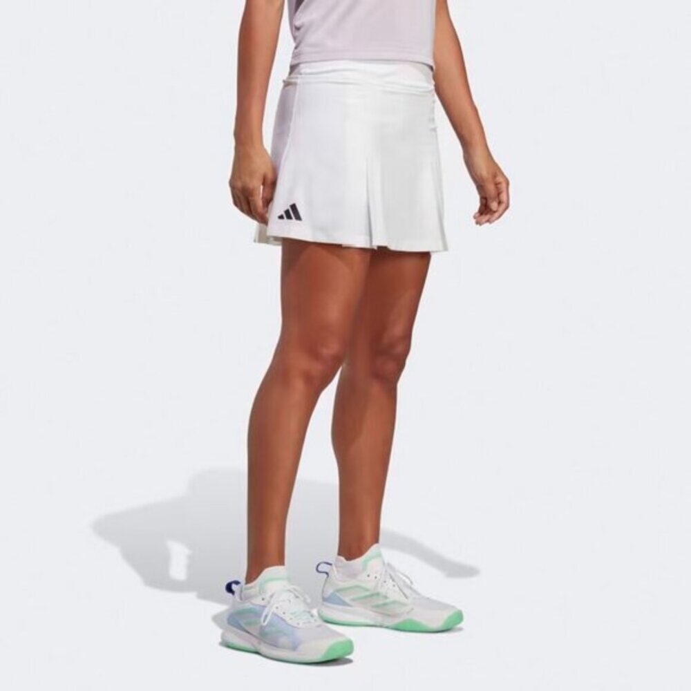 Adidas Club Tennis Golf  Pickelball Pleated‎ Skirt Athletic Skort New Whi…